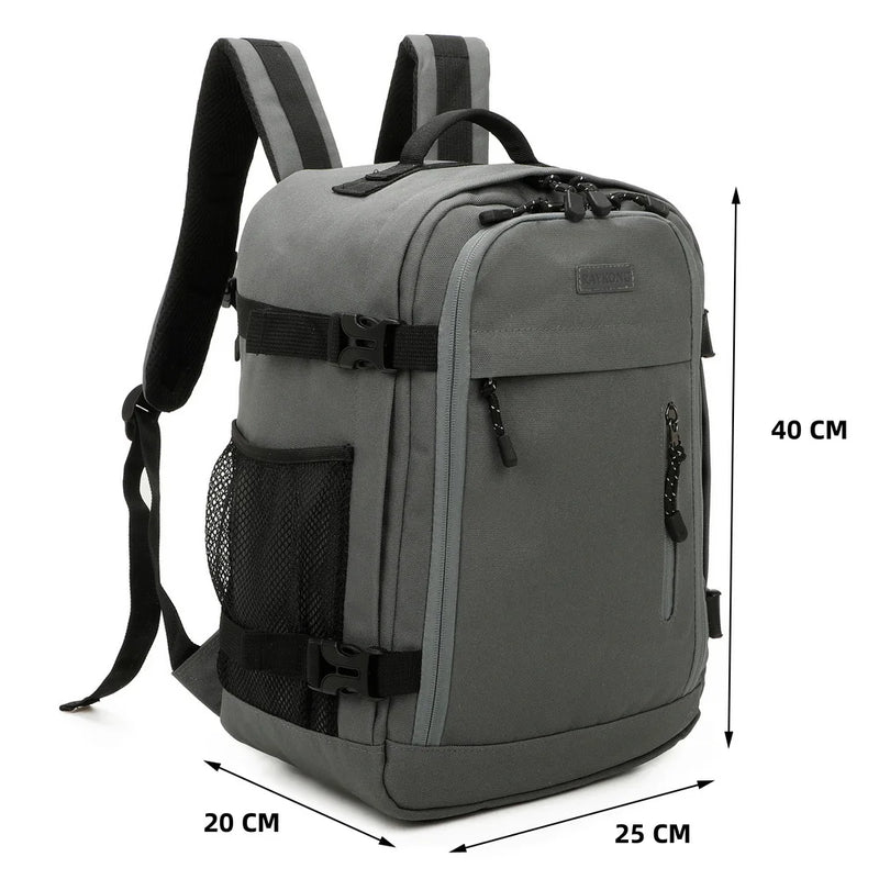 Mochila de Cabina de Avión 40x20x25cm (20L) Impermeable para Viajar en Avión, de Poliéster 1000D Resistente con Múltiples Compartimentos, Ideal para Gimnasio, Trabajo o Viajes Cortos
