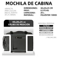 Mochila de Cabina de Avión 40x20x25cm (20L) Impermeable para Viajar en Avión, de Poliéster 1000D Resistente con Múltiples Compartimentos, Ideal para Gimnasio, Trabajo o Viajes Cortos
