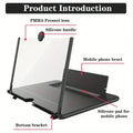 Ampliador de Pantalla de Móvil 12/10 Pulgadas 3D HD, Magnificador de Teléfono para Ver Películas y Vídeos