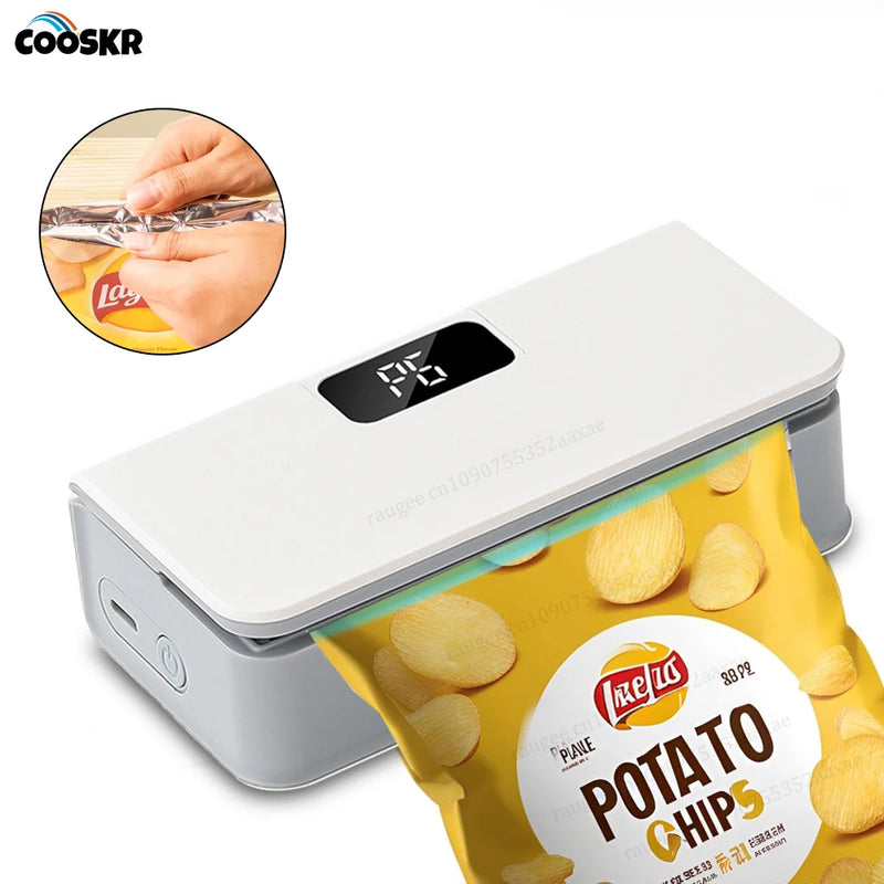 Sellador de Bolsas de Plástico Mini 2 en 1, Máquina Portátil de Sellado al Calor para Envasar Alimentos