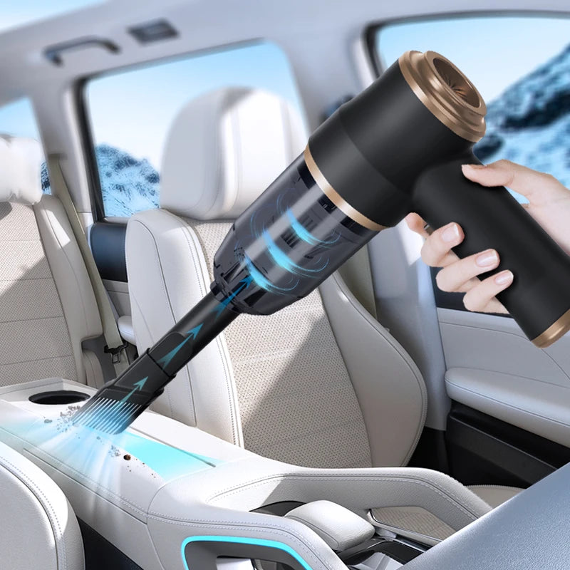 Aspirador de Coche ABS Inalámbrico Portátil Recargable de Gran Potencia para Limpieza de Interior