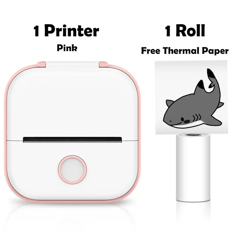 Phomemo T02 Impresora Térmica Mini Inalámbrica de Bolsillo, Impresora de Stickers para DIY, Regalo para Estudiantes