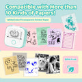 Phomemo T02 Impresora Térmica Mini Inalámbrica de Bolsillo, Impresora de Stickers para DIY, Regalo para Estudiantes