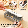 Sellador de Bolsas de Plástico Mini 2 en 1, Máquina Portátil de Sellado al Calor para Envasar Alimentos